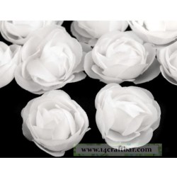 Silk Rose 3.5 cm / 10 pcs / WHITE
