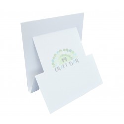 Blank Card - Square Easel Card/ white