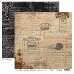 Scrapbooking Papers - FLOWERS STORY - Pad 12 x 12