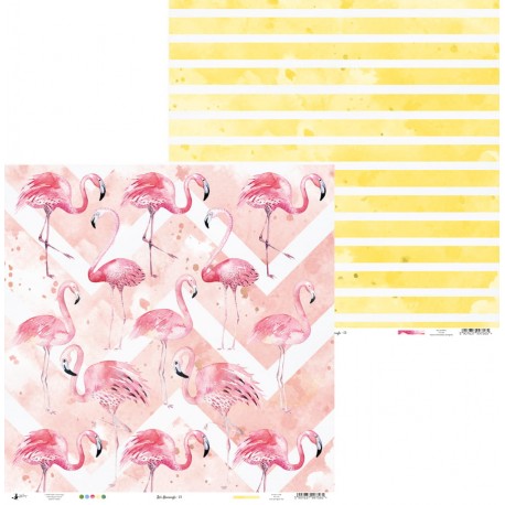 Scrapbooking Paper- Let's Flamingle (12x12)