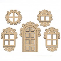 MDF - Set of windows and door