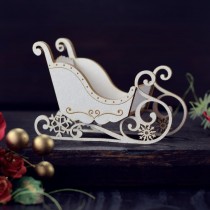 Chipboard - Santa's sleigh  3D