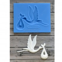 Silicone Mold - Stork with...