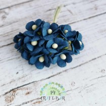 Mini paper flowers - DARK BLUE