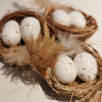 Wicker Nest 5.5cm with 2 eggs