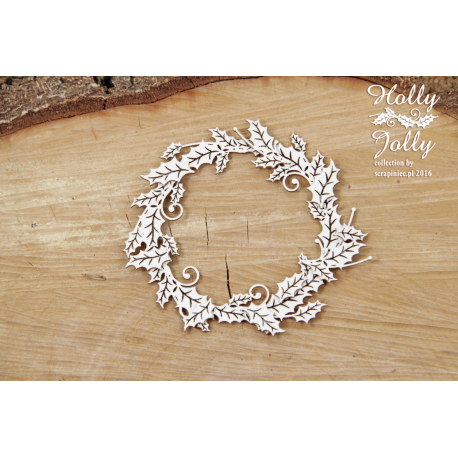 Chipboard - Holly Jolly - small wreath