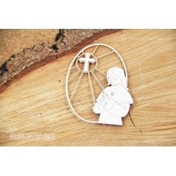 Chipboard - First Communion Girl with cross