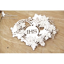 Chipboard - Grapevine - 2 layers heart frame with host