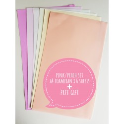 Foamiran A4 Set - Pink/Peach