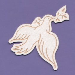 Chipboard -Pigeon with a branch