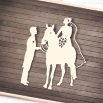 Chipboard - Couple with horse
