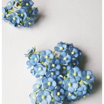Mini paper flowers - BLUE