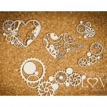 Chipboard - Hearts with...