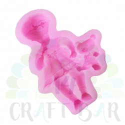 Silicone Mold - Baby Girl with toy
