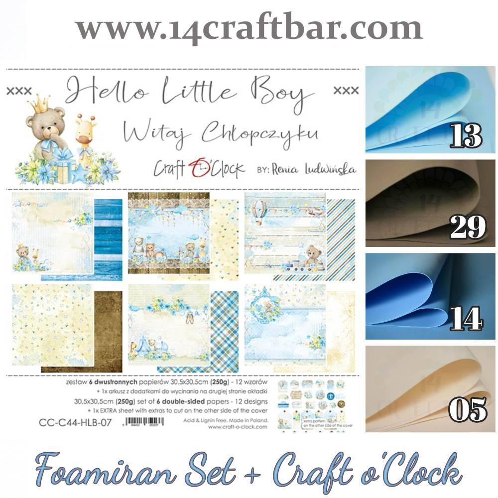 Foamiran Set with Craft o'Clock Paper - HELLO LITTLE BOY