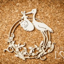 Chipboard -  STORK WITH A...