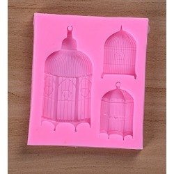 Silicone Mold - Bird Cages x 3