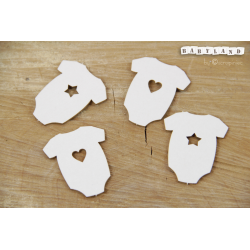 Chipboard - Body with Heart & Star /4pcs