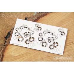 Chipboard -  Poppies/A set of floral decors