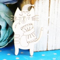 Chipboard - DRAWN CAT WITH...