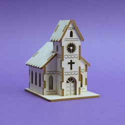 Chipboard - Christmas -Winter Church - 3D
