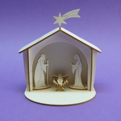 Chipboard - Christmas Nativity Scene - 3D
