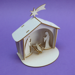 Chipboard - Christmas Nativity Scene - 3D