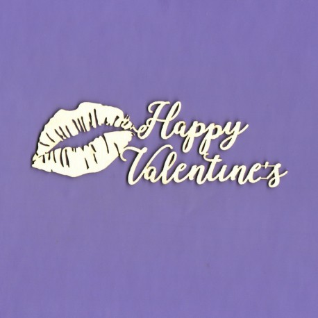 Chipboard - Happy Valentine's - lips