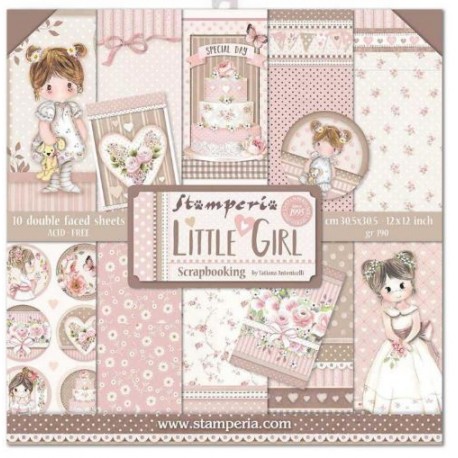 STAMPERIA Scrapbooking Paper - LITTLE GIRL (12x12)