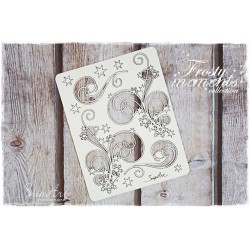 Chipboard - Set of Decors with Snowflakes/B