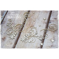 Chipboard - Set of Decors with Snowflakes/B