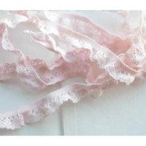 Pink Elastic Lace