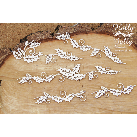 Chipboard - Holly Jolly - Big set of branches