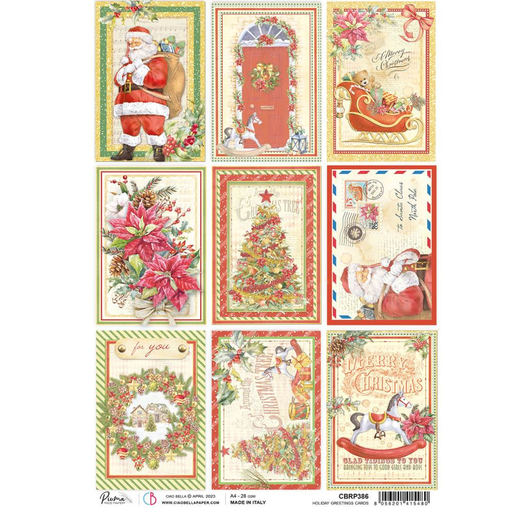 A4 Rice Paper - HOLIDAY GREETINGS CARDS