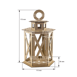 MDF - Rectangular Lantern/3D