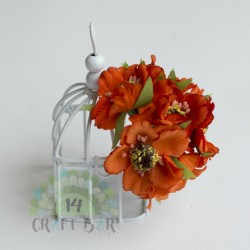 Silk Poppy Flower - ORANGE