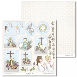 Scrapbooking Paper- 12x12 Sheet - First Communion