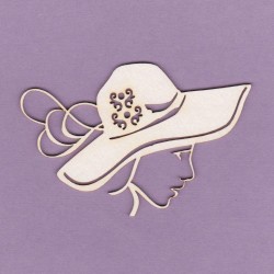 Chipboard - Lady in a hat