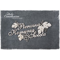 Chipboard - Polish text - Pierwsza Komunia Święta