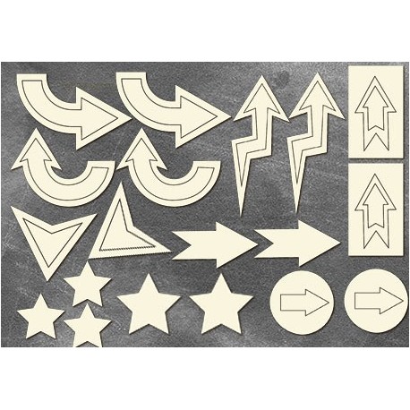 Chipboard -  Set of arrows and vectors