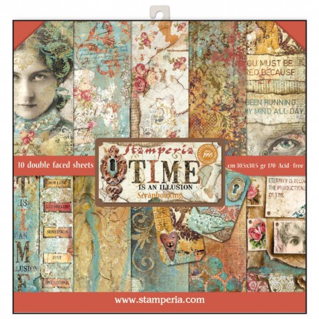 Scrapbooking Paper - TIME IS AN ILLUSION (12x12)