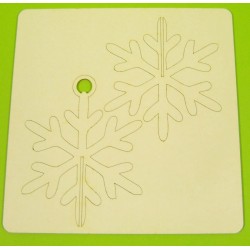 Chipboard 3D - Snowflake pendant / large