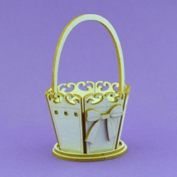 Chipboard - Decorative Basket Small (3D)