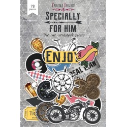 DIE CUT Elements - Specially for him / 78 pcs