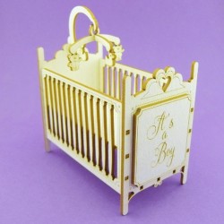 Chipboard - Baby Crib (3D)