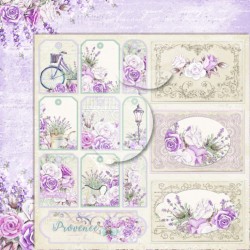 Scrapbooking Paper- 12x12  SHEET OF EXTRAS TO CUT/ My Sweet Provence