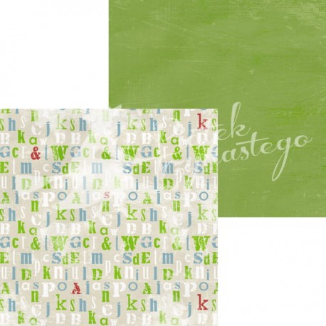 Scrapbooking Papers - One sheet / COLOR GREEN (12x12)