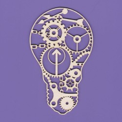 Chipboard - Steampunk/  Light bulb