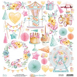 Scrapbooking Paper- 12x12 Sheet -  FOREVER YOUNG 09