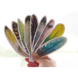 Paper Die Cuts/ Bookmark  - Colorful Feather